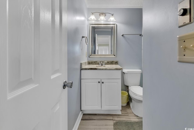 bathroom with toilet and vanity