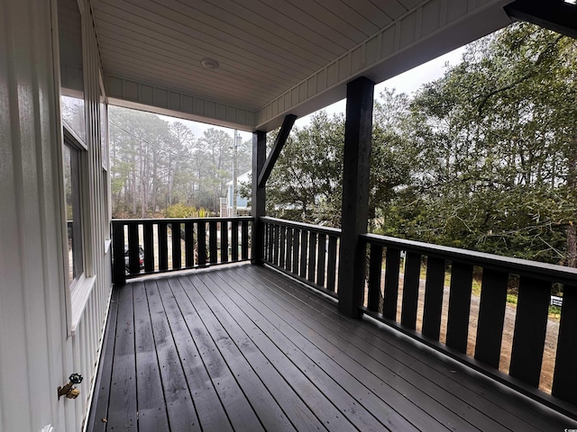 view of wooden deck