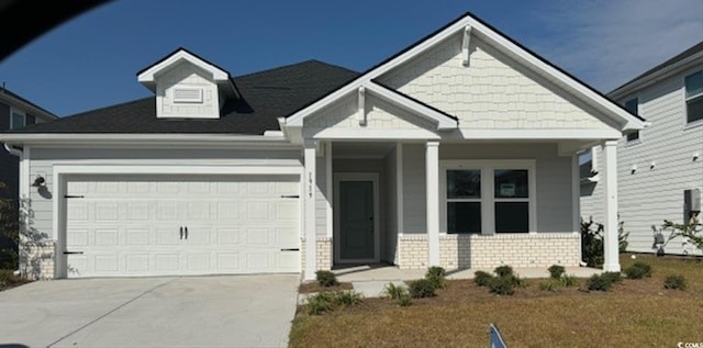 craftsman-style house with a garage