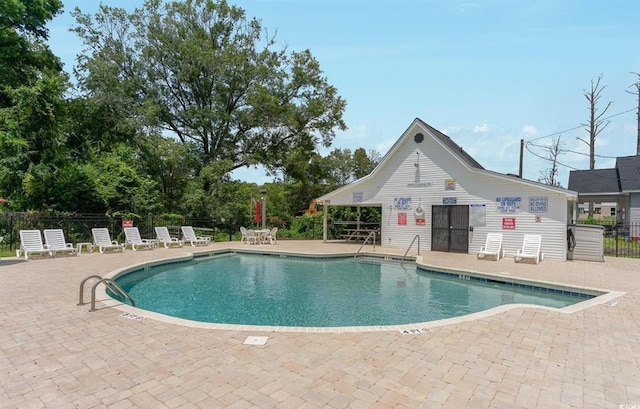 view of pool with a patio area