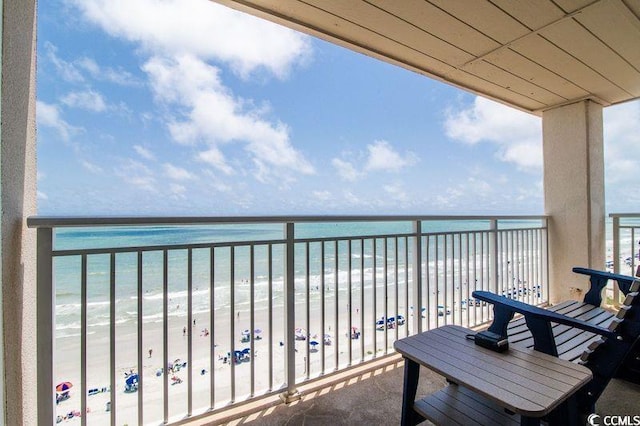 5800 N Ocean Blvd Unit 705, North Myrtle Beach, SC 29582 - balcony featuring view of water and beach