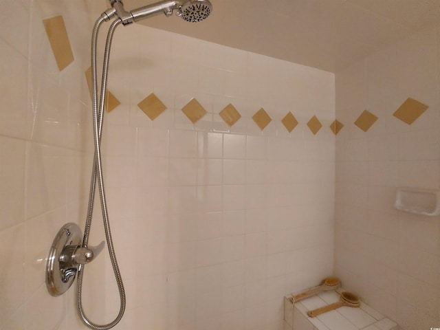 room details with tiled shower