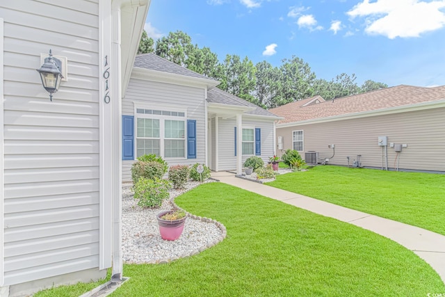 exterior space with a front lawn