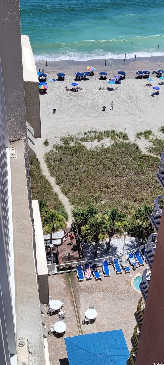 water view with a view of the beach