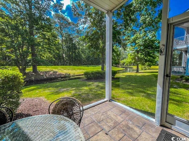 view of sunroom