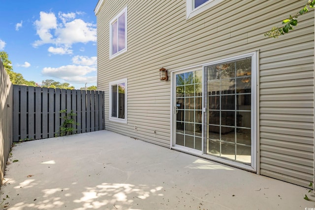 view of patio / terrace with fence