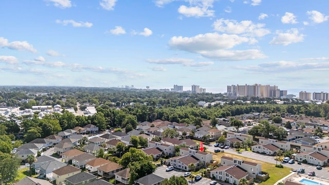 aerial view with a residential view