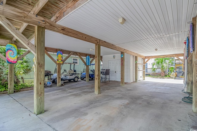 view of patio with a carport