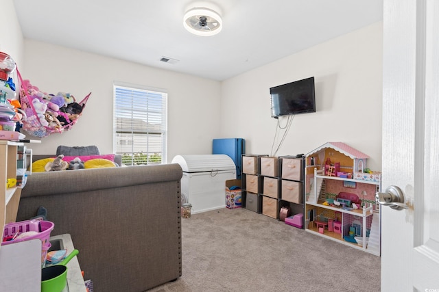 view of carpeted bedroom