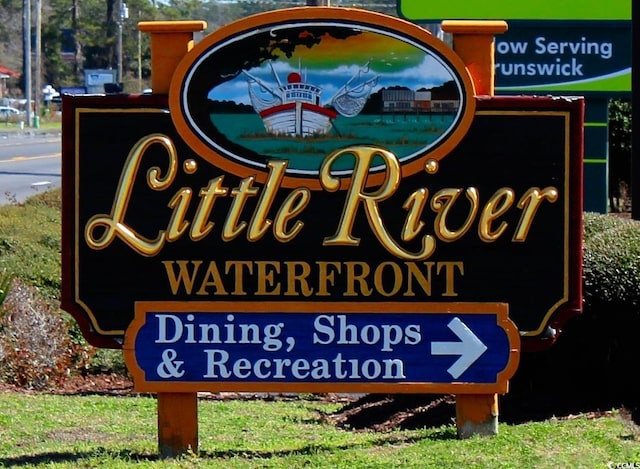 view of community sign