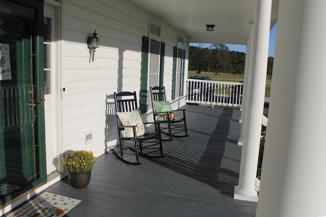 view of wooden deck