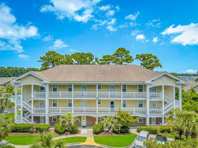 exterior space with a balcony