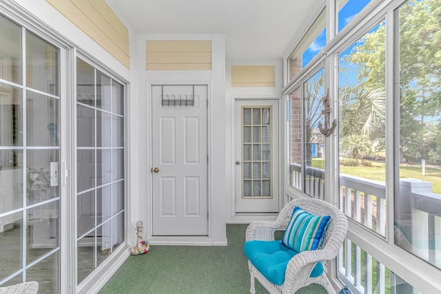 view of sunroom / solarium