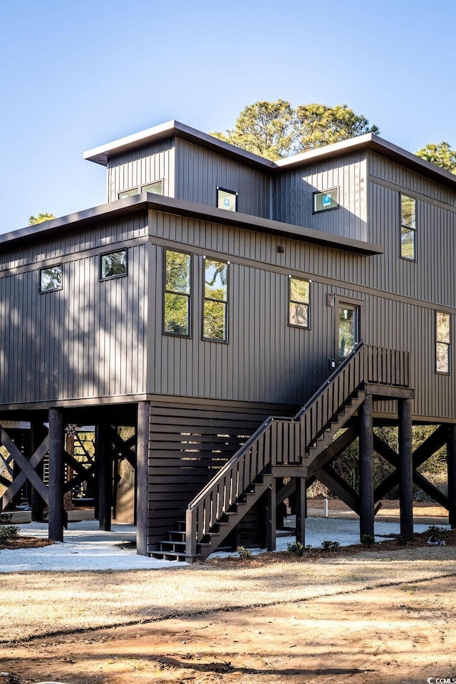 view of front of house featuring stairs