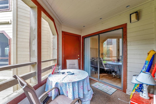 view of sunroom