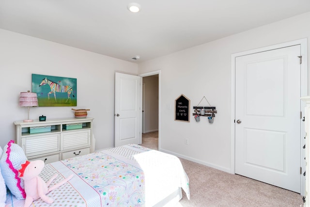 view of carpeted bedroom