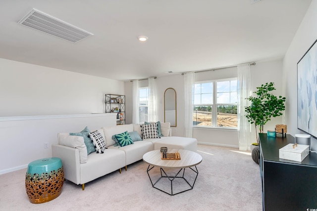 view of carpeted living room