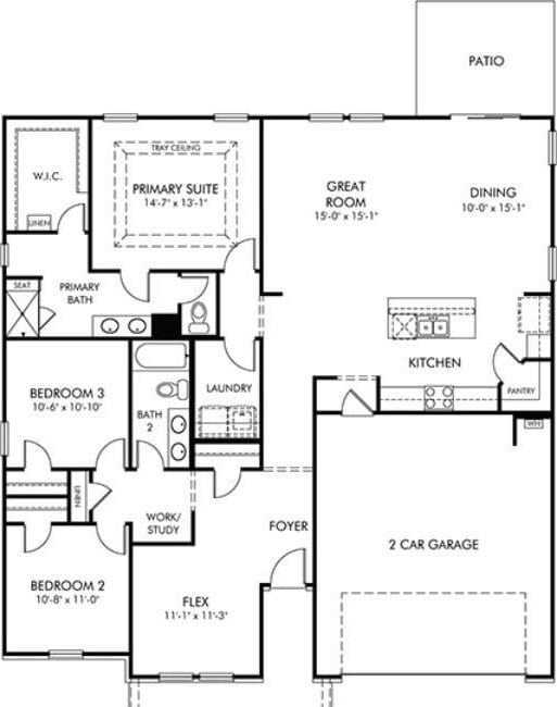 574 Tullimore Ln, Calabash, NC 28467 - floor plan / room layout