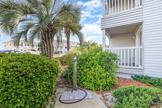 exterior space with a balcony