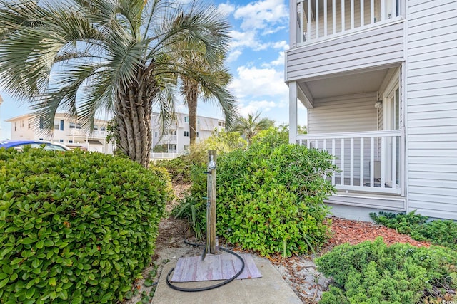 exterior space with a balcony