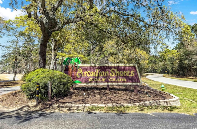 view of community sign