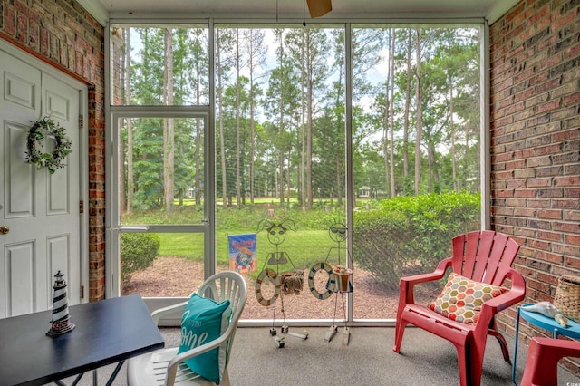 view of sunroom