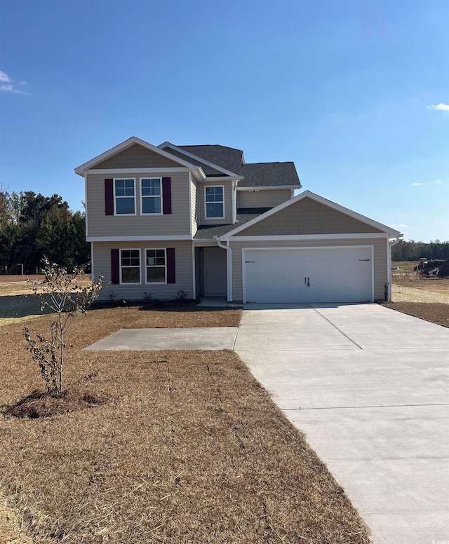 view of front of house featuring a garage