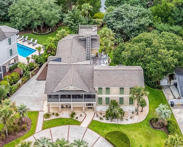 birds eye view of property