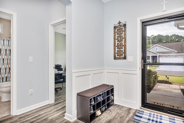 entrance foyer featuring hardwood / wood-style floors