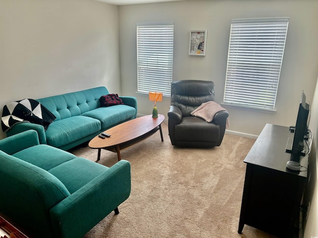 view of carpeted living room