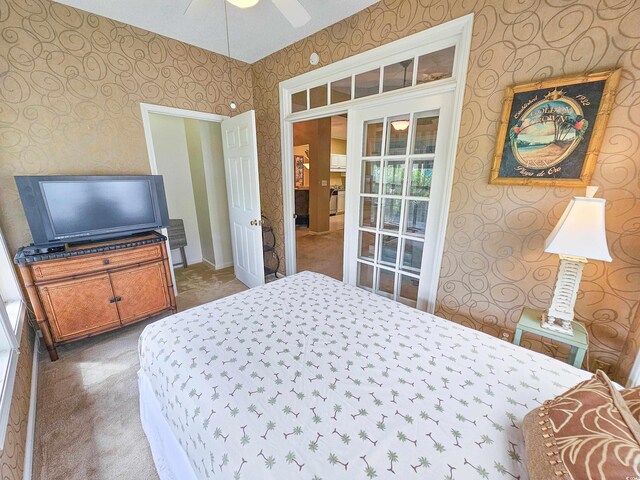 carpeted bedroom with multiple windows