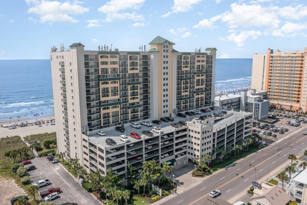 201 S Ocean Blvd Unit 1203, North Myrtle Beach, SC 29582 - exterior space with a water view, a view of city, and a beach view