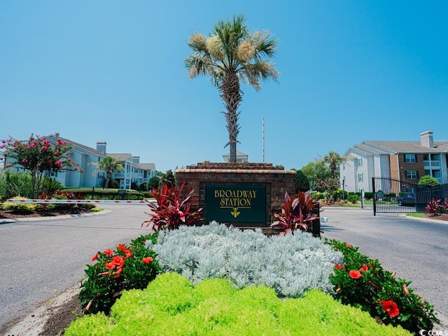 view of community sign