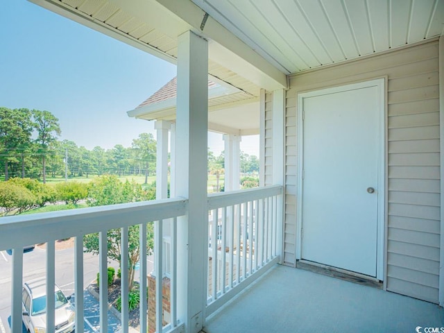 view of balcony