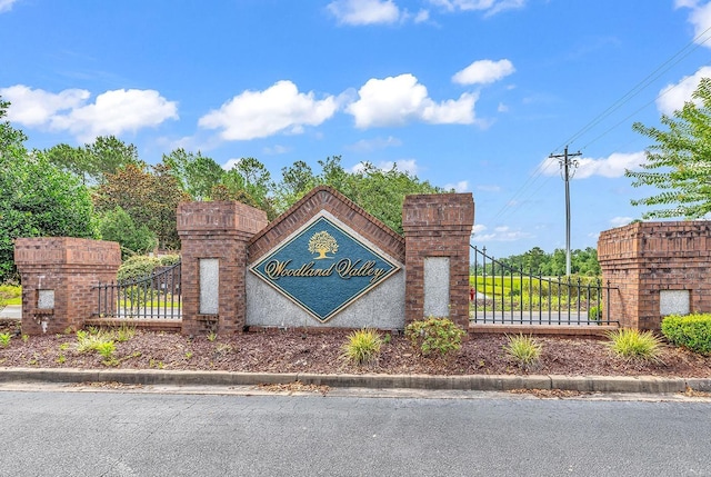 view of community sign