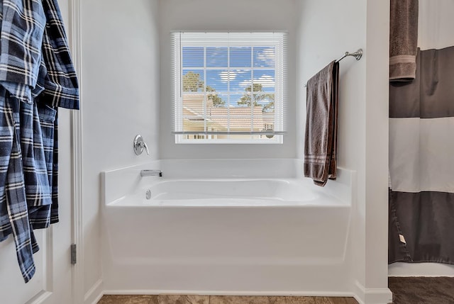 bathroom featuring a bathtub