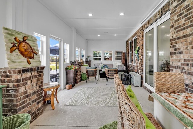 view of sunroom