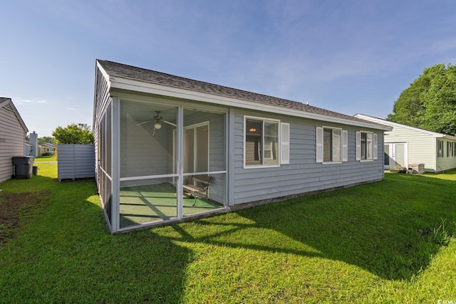 213 Birkdale Ln, Myrtle Beach, SC 29588 - view of side of home with a sunroom and a lawn