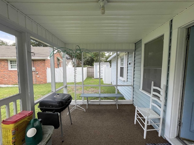 view of sunroom / solarium