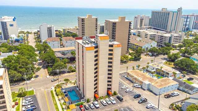 7509 N Ocean Blvd Unit 104, Myrtle Beach, SC 29572 - drone / aerial view featuring a water view