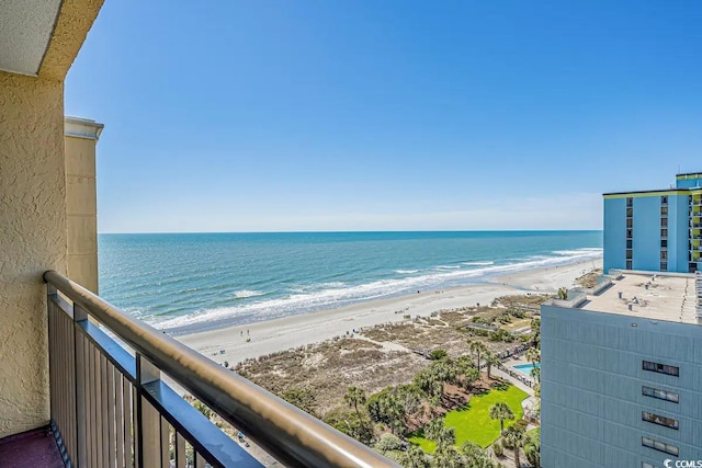 property view of water with a view of the beach