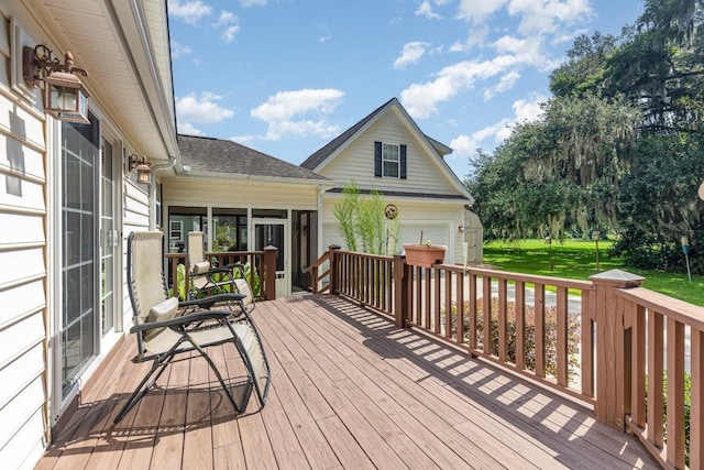 view of wooden deck