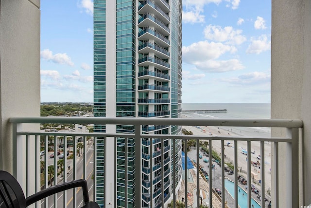 201 S Ocean Blvd Unit 1005, Myrtle Beach, SC 29577 - balcony featuring a water view