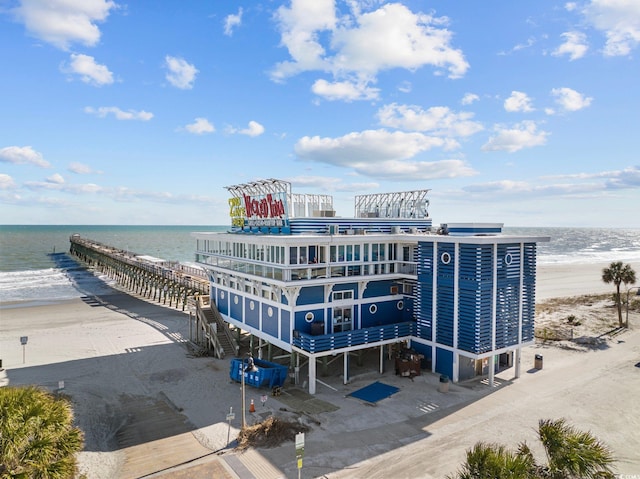 201 S Ocean Blvd Unit 1005, Myrtle Beach, SC 29577 - drone / aerial view featuring a view of the beach and a water view