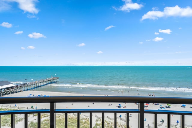 water view featuring a beach view