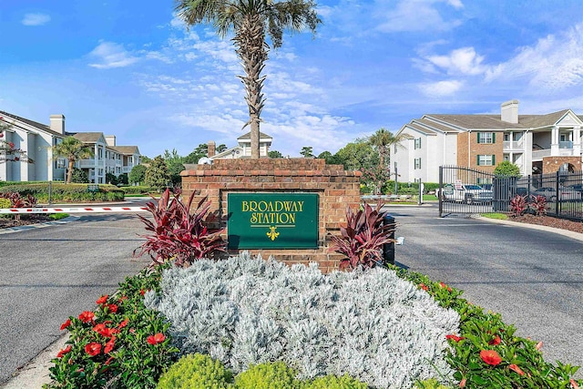 view of community sign