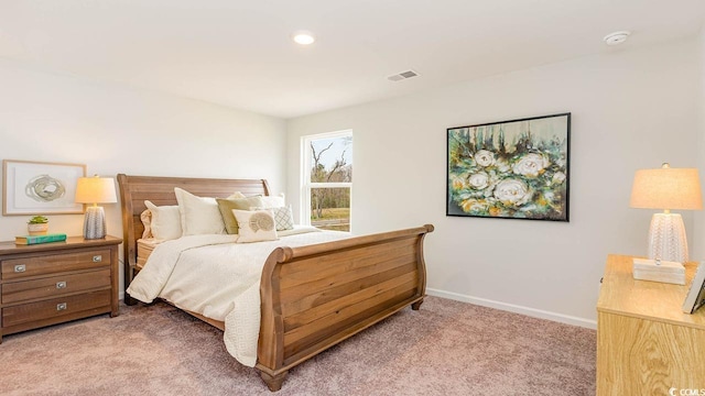 view of carpeted bedroom