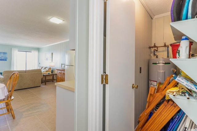 interior space featuring electric water heater