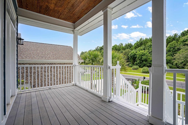 view of wooden deck