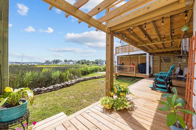 4524 Landing Rd, Little River, SC 29566 - deck featuring a yard and area for grilling